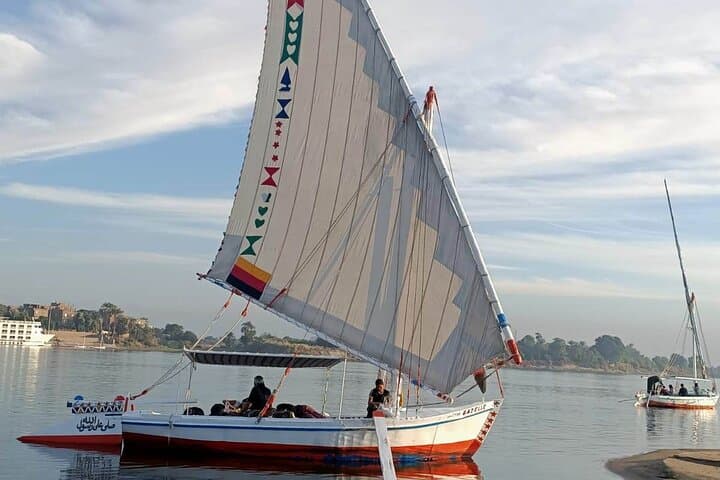 Amazing Sunset sailing by Felucca in Luxor