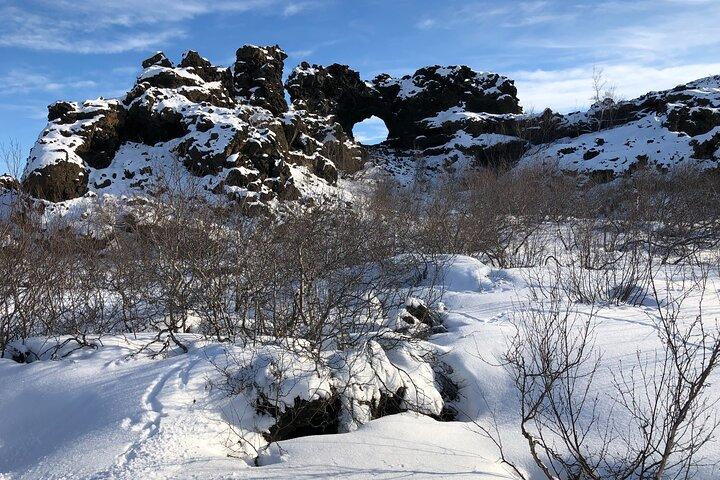 Premium dagtour Lake Myvatn en Godafoss