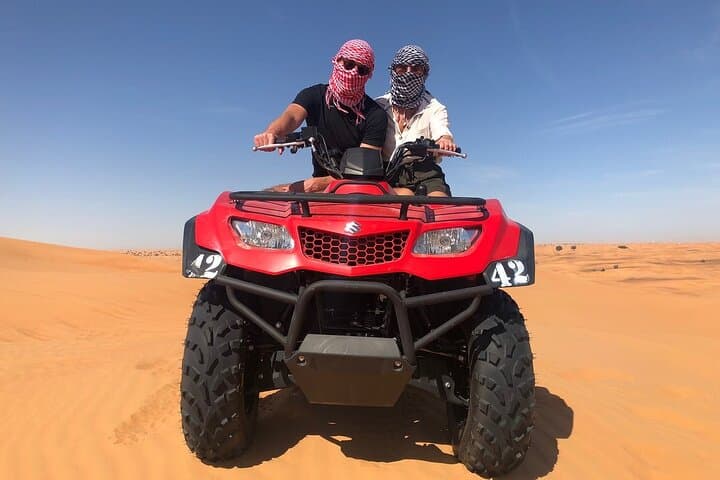 Dubai Quad Bike Safari: 4x4 Red Dune Bashing & BBQ Thrill
