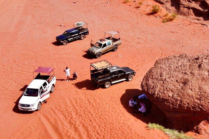 Heldags privat jeeptur i Wadi Rum