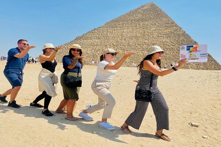 Giza Pyramids with Grand Egyptian Museum and Khan ElKhalili