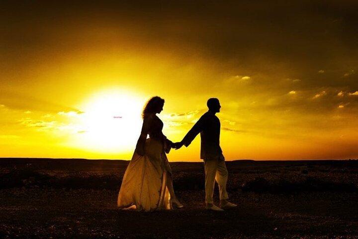 Cena WOW al deserto di Agafay con tramonto da Marrakech