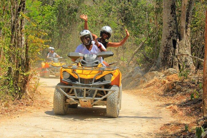 Express ATV Single con nado en cuevas subterráneas desde Tulum