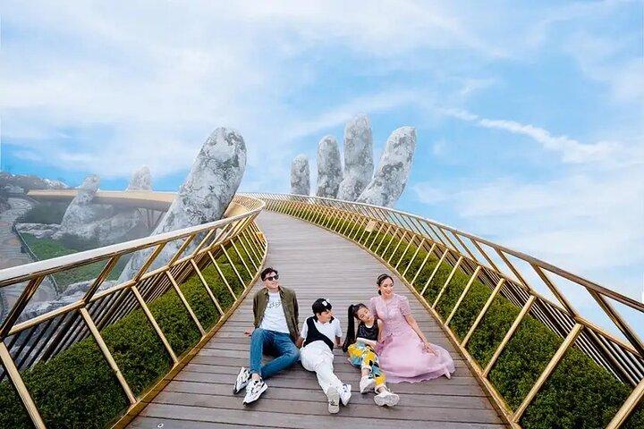 Från Hoi An Ba Na Hills och Golden Bridge Dagstur med linbana