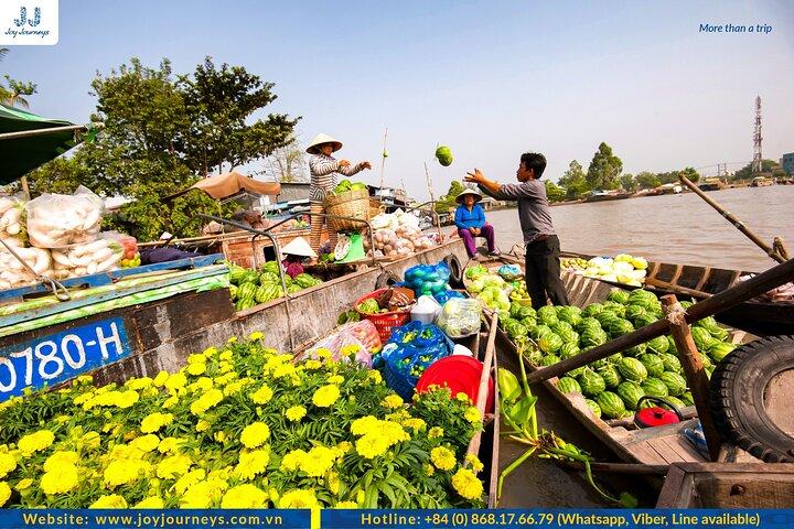 Tour di 2 giorni del mercato galleggiante "Cai Rang" del delta del Mekong