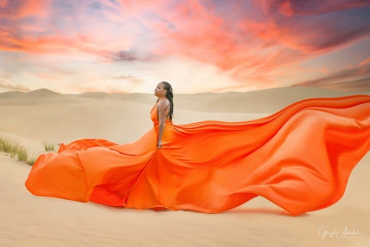 Flying Dress Photoshoot Dubai Solo, Couple and Group 3Hours