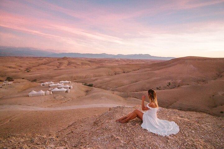 Marrakech: Sunset Dinner Show in Agafay Desert and Camel ride
