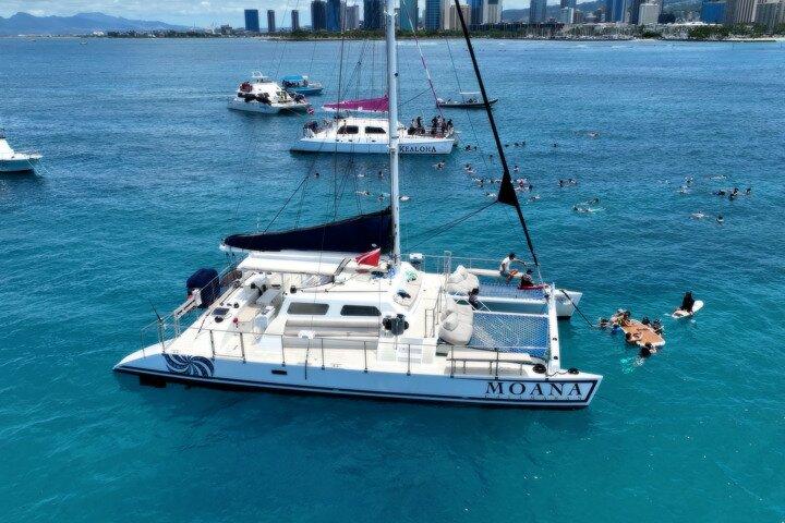 Waikīkī Gran Aventura de buceo y vela con tortuga guiada de Moana