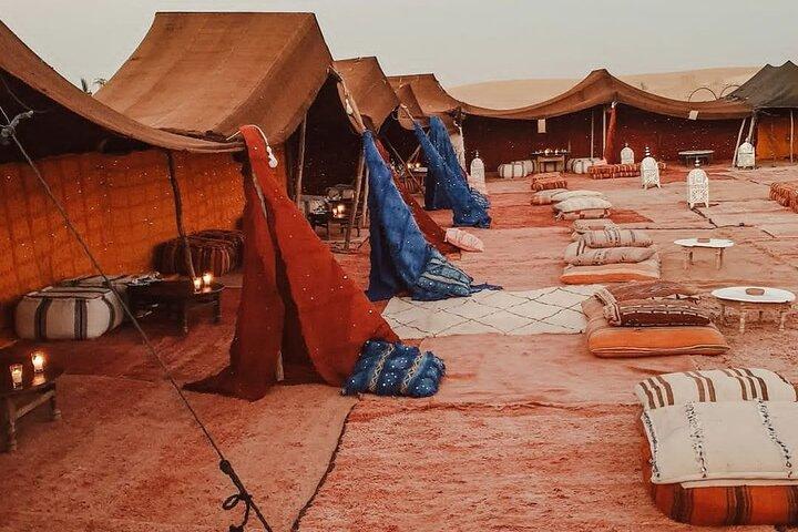 Agafay Desert Camel Ride With Dinner And Sunset Spectacle