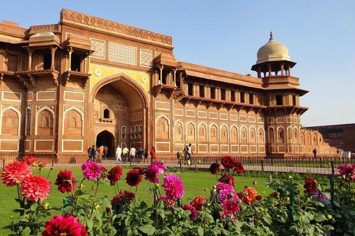 Von Jaipur: Private Taj Mahal- und Agra-Festungstour mit Delhi Drop