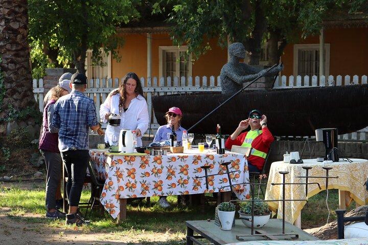 Excursion d'une journée à vélo privée dans la vallée de Maipo et dégustation de vin de Santiago