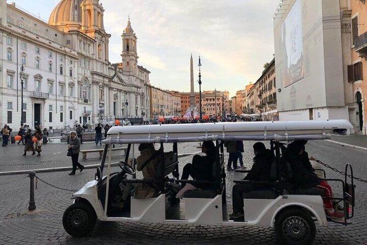 Carrinho de golfe privado Tour das principais atrações de Roma