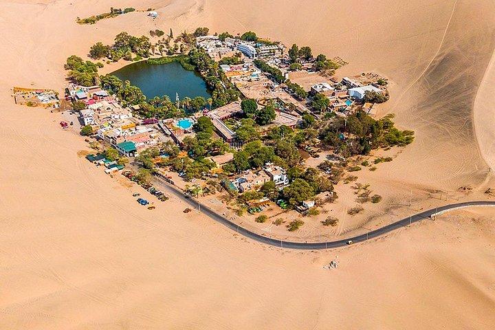リマ発 4 日間ツアー:ナスカの地上絵飛行、パラカス、ワカチナ