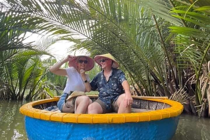 Basket boat Ride til Coconut Jungle & Hoi An City Tour fra Da Nang