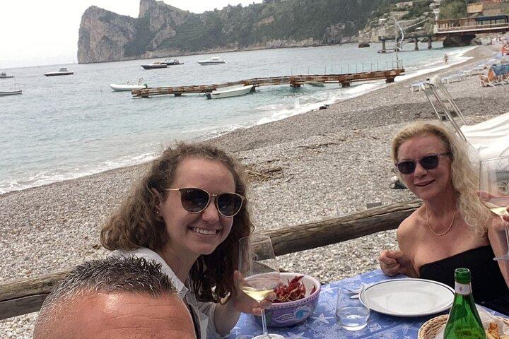 Passeio de barco em Amalfi de Positano a Praiano ou Amalfi. 7 horas