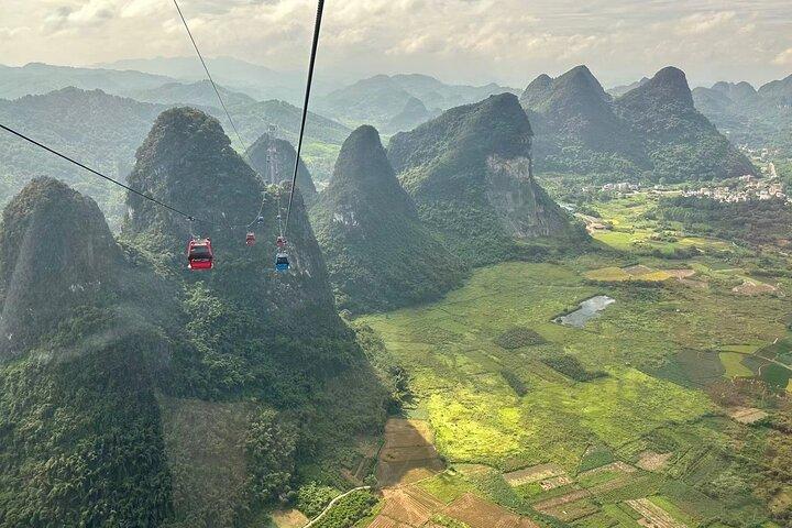 1-daagse Li-River Cruise van Guilin naar Yangshuo + Yangshuo Ruyi Peak-kabelbaantour