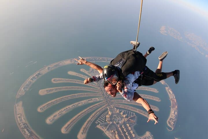 Skydive Over The Palm with Private Transportation