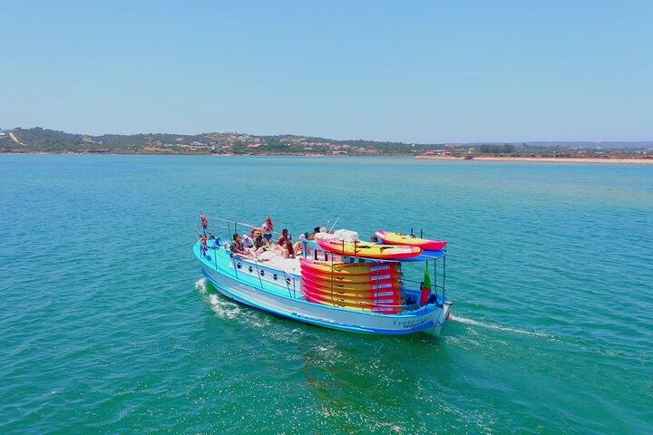 Excursion privée en bateau et en kayak avec aventure de plongée en apnée à Alvor