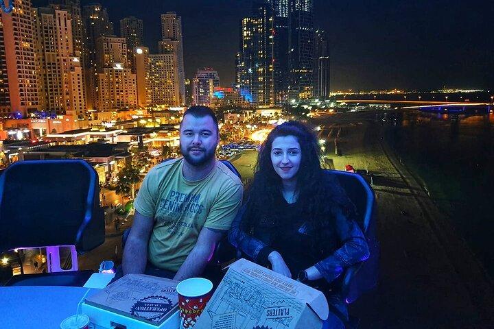 Diner in de lucht bij Dubai Marina