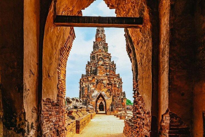 Tour na Ferrovia Maeklong, Mercado Flutuante e Ayutthaya