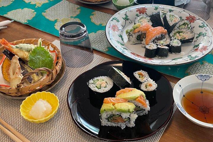 Small Group Sushi roll and Tempura Cooking Class in Nakano
