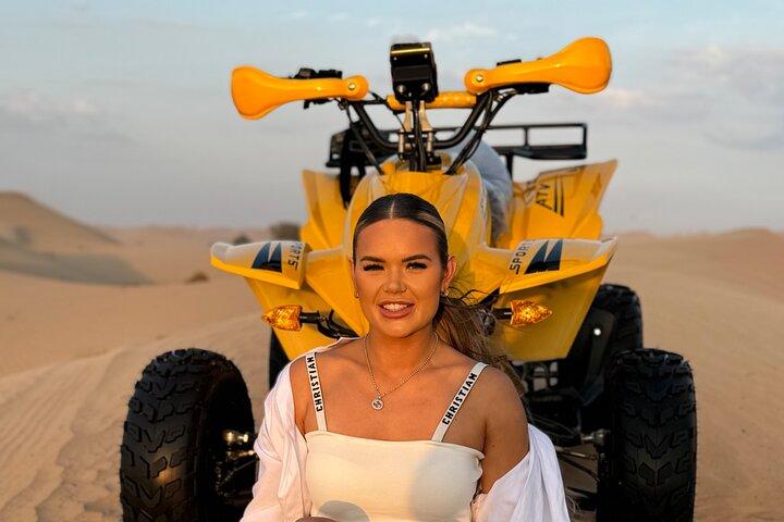 Morning Safari Dune Bashing ATV Bikes Camel Ride Sandboarding