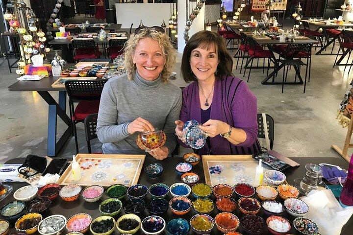Mosaic Art Classes Orange County: Workshop de lâmpadas turcas