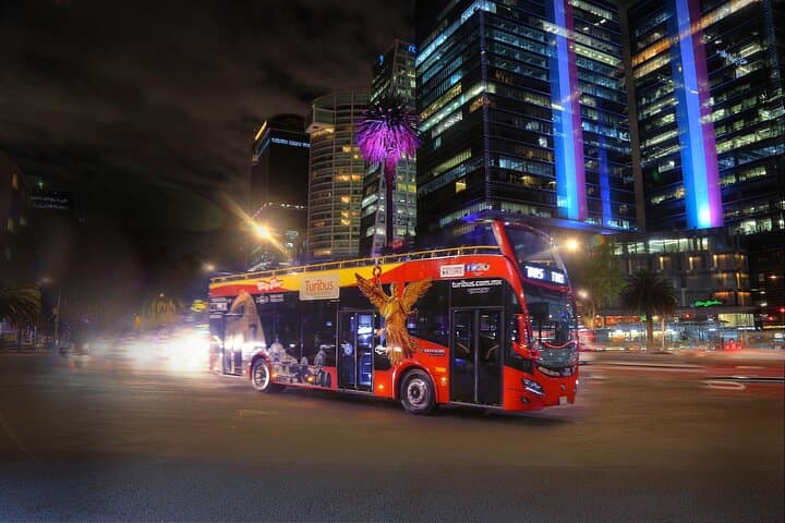 Night Tour of Mexico City Panoramic Ride on a Double-Decker Bus