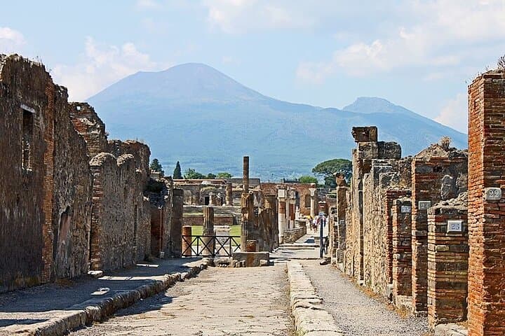 From Pompeii: Day Tour of Pompeii and Vesuvius with Bus Transfer
