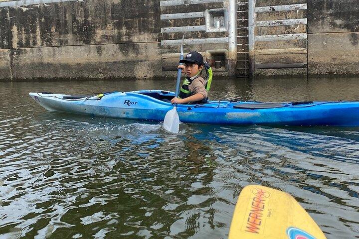 Chickamauga Dam Lock Kayak Tour door Chattanooga Guided Adventures