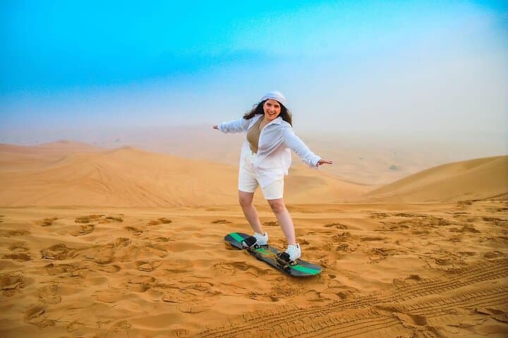 Red Desert Safari Dubai Camel Ride Dune Bashing BBQ Sand Boarding
