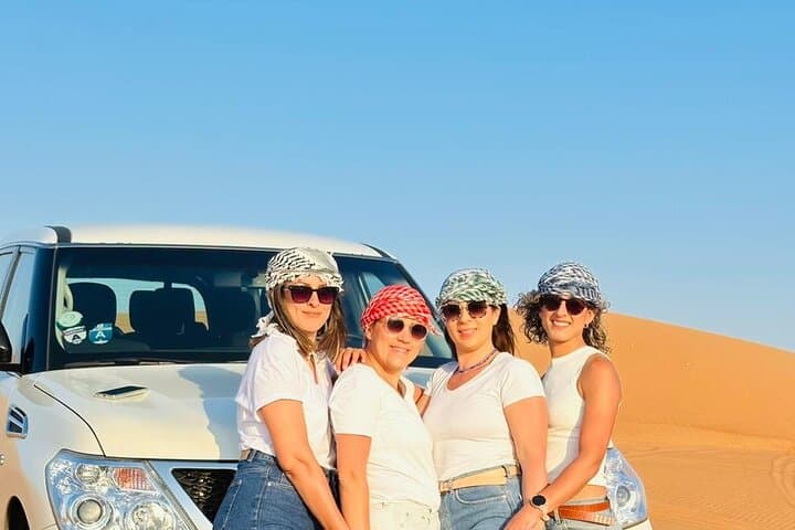 Red Desert Safari Dubai Camel Ride Dune Bashing BBQ Sand Boarding