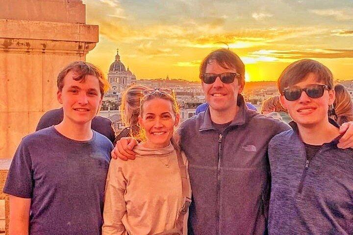 Visite privée de Rome au coucher du soleil/en soirée en voiturette de golf avec glace (Meilleure note)