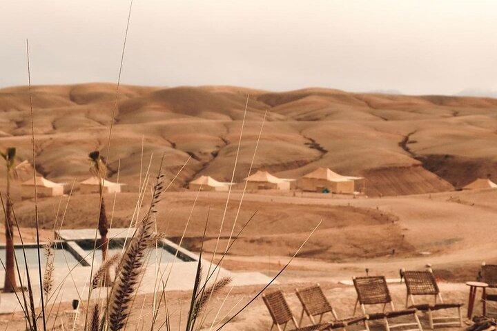 Full Day Trip Agafay Desert Atlas Mountains Camel Ride Quad Bike