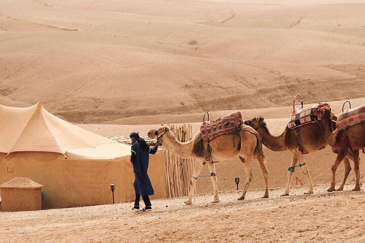 Full Day Trip Agafay Desert Atlas Mountains Camel Ride Quad Bike