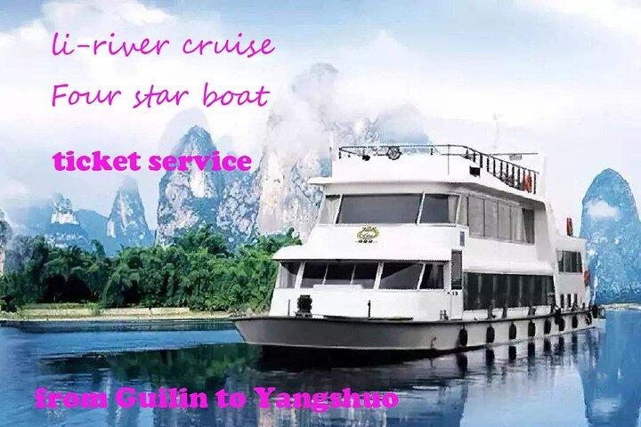 Servicio de entradas en la planta baja del barco de cuatro estrellas para crucero Guilin Liriver