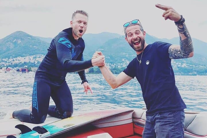 Wakeboard and Wakesurf on Lake Como with Mastercraft Boat