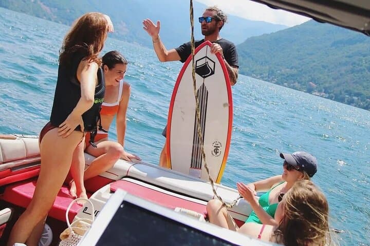 Wakeboard and Wakesurf on Lake Como with Mastercraft Boat