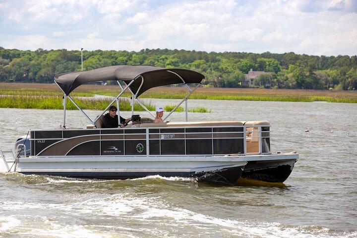 Location de bateaux Hilton Head privée de 2 heures par 22 pi. Ponton de luxe