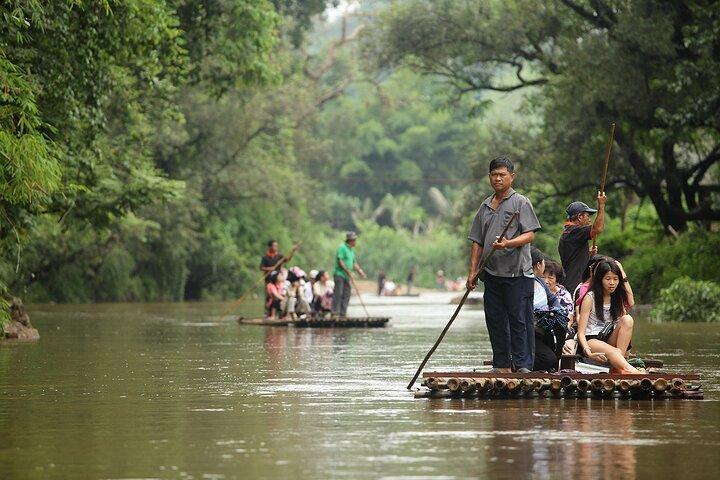 Heldags elefantbadning og bambus rafting-tur i Chiang Mai