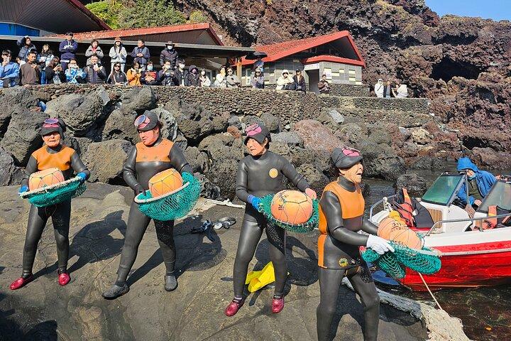 Excursão privada de um dia em Jeju - apresentação de Seongsan Ilchulbong e Haenyeo