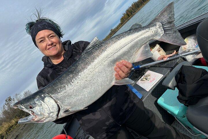 Pêche au saumon d'une demi-journée en Alaska sur la péninsule de Kenai