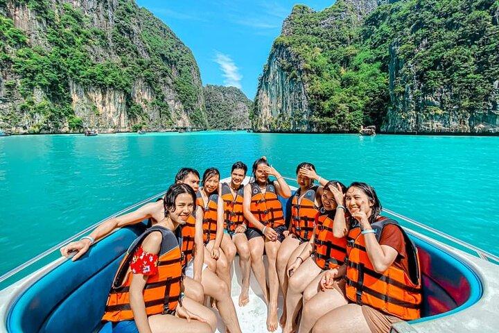 Krabi 4-eilanden Speedboottour Snorkelen en strandlunch