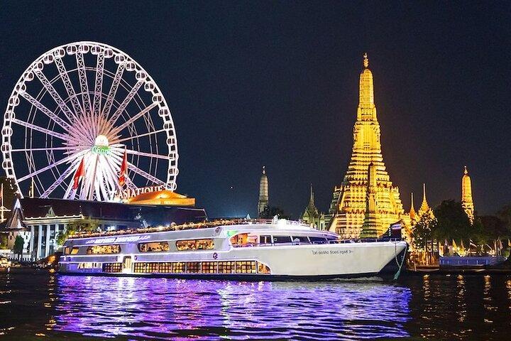 Bangkok: White Orchid Chao Phraya Dinner Cruise, Gratisbier