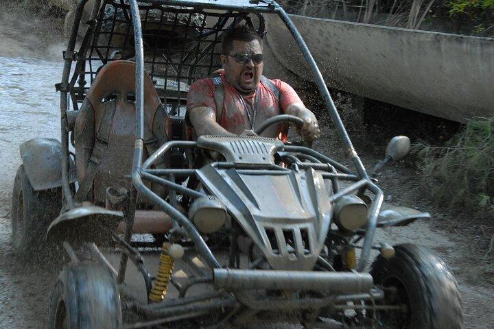Rafting, Quad, Buggy og Zipline Combo fra Alanya Side