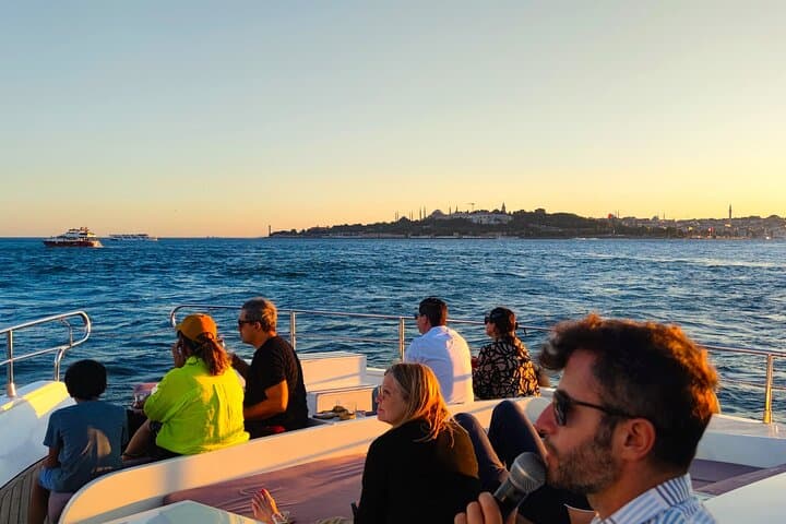 Bosphorus Sunset Cruise on Luxury Yacht with Live Guide
