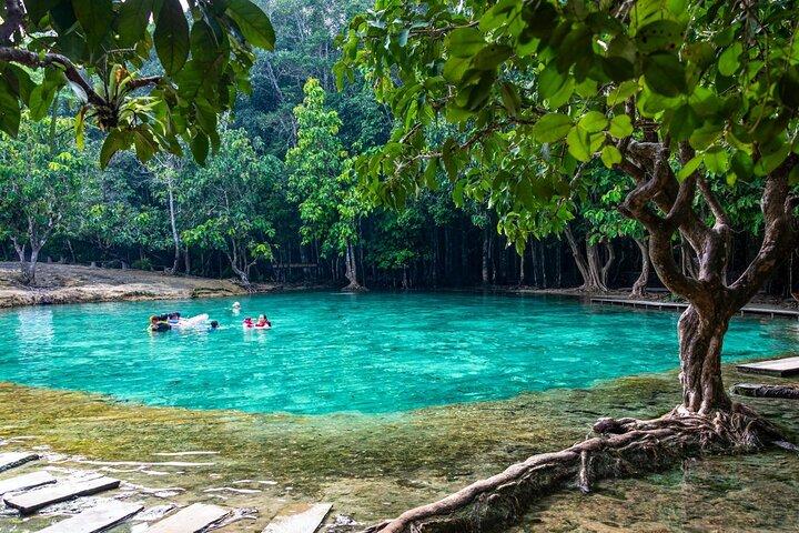 Heldags Krabi Jungle Tour med Hot Spring og Tiger Cave Temple