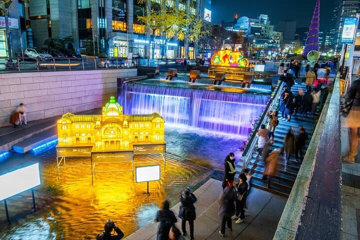 Seoul Nightlife Tour Palace Tour Cheonggyecheon Night View