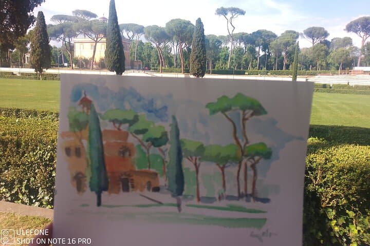 Sketching Private workshop in Rome Villa Borghese Park with Guido