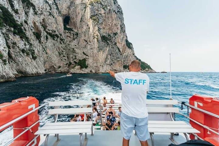 From Naples: CAPRI ISLAND TOUR BY BOAT with stop for swimming